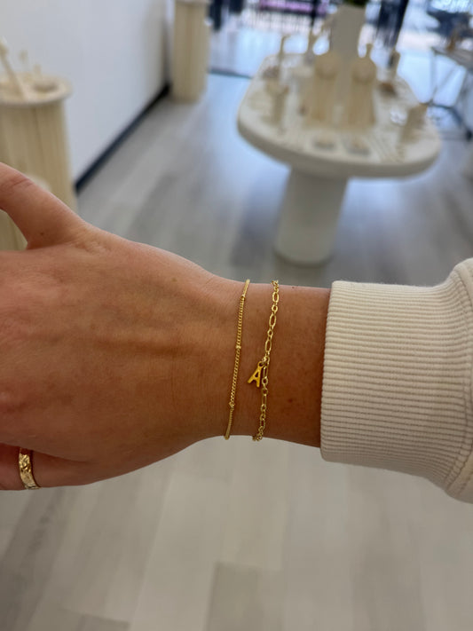 Initial charm bracelet