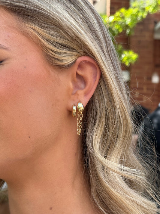 bubble chain earrings