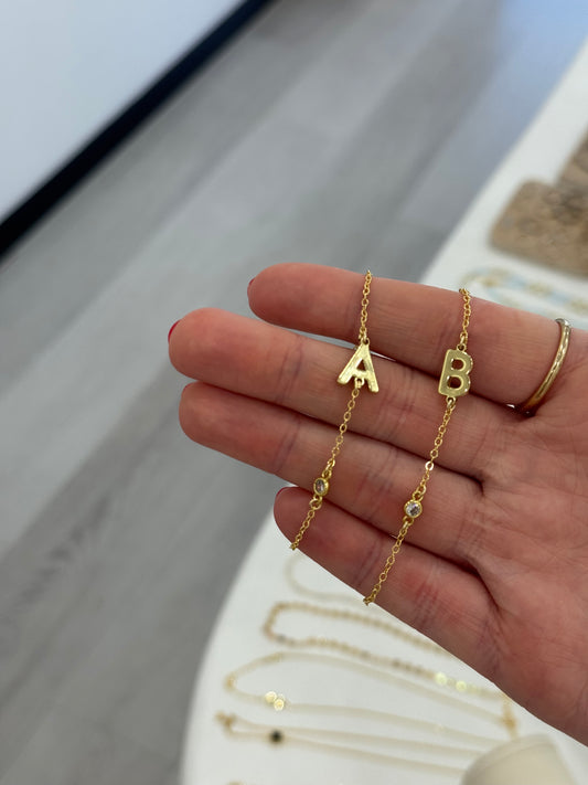 Letter sparkle bracelet