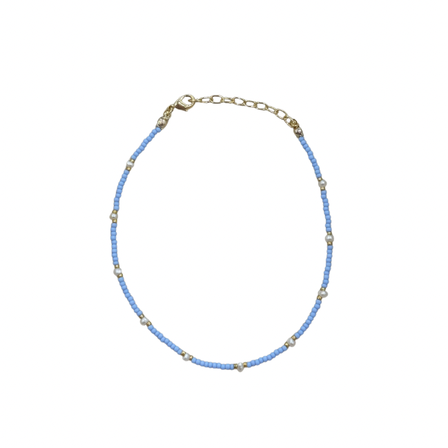 White Fresh Shimmer Pearl Anklet