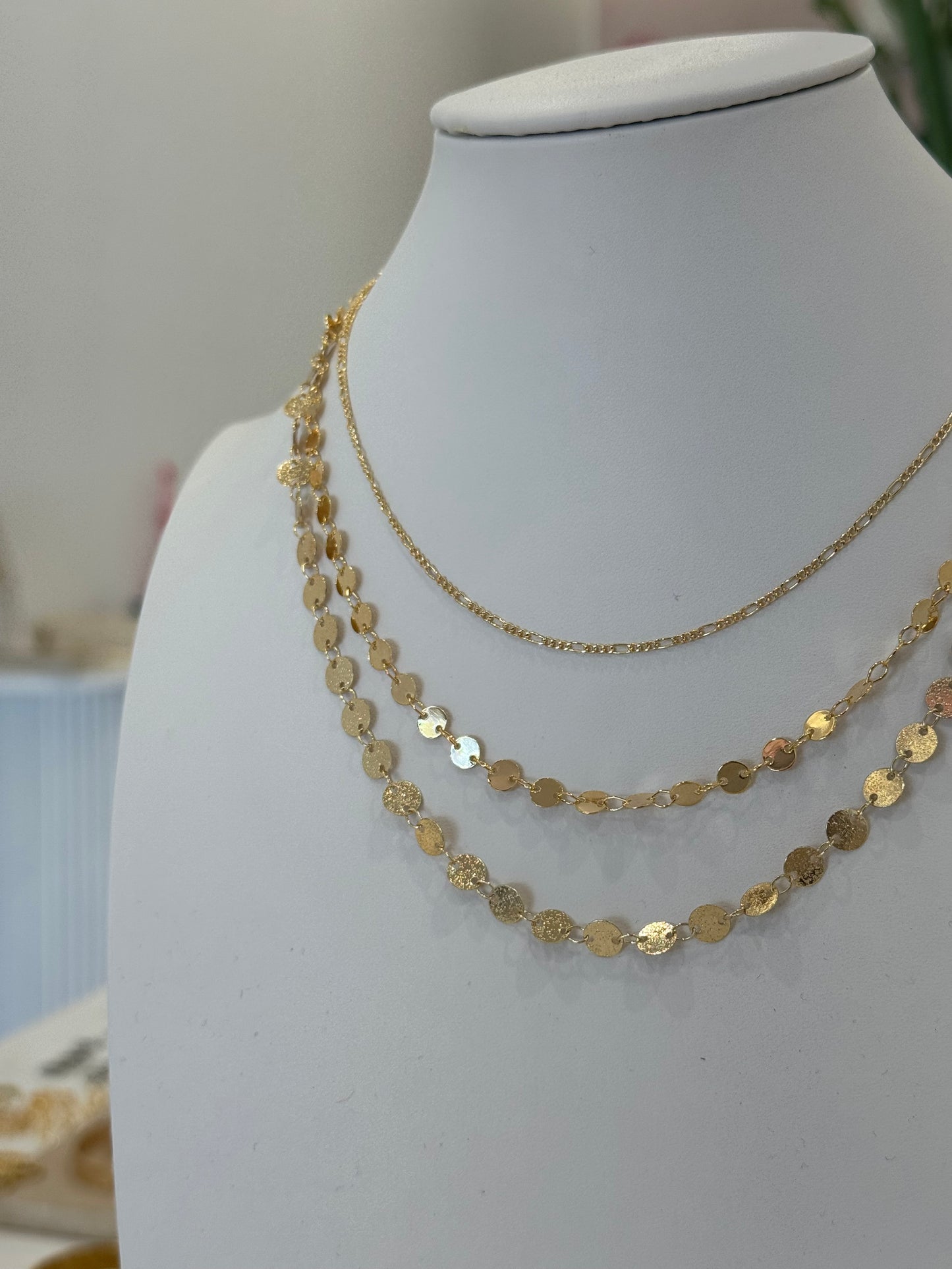 Gold Lined disc Chain