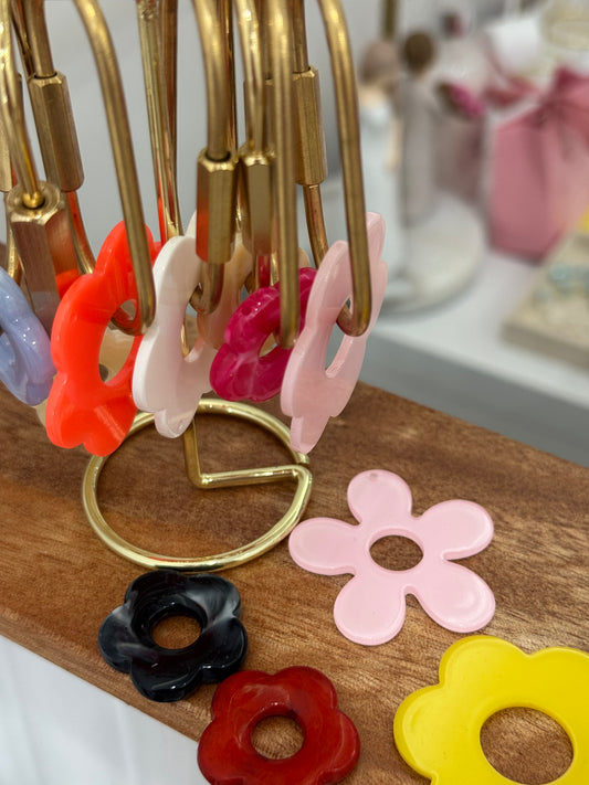 Light Pink Flower Keyring