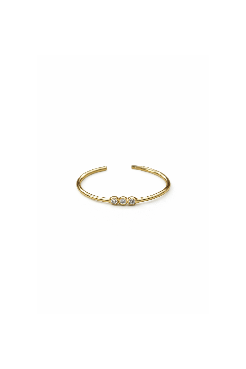 Gold 3 gem ring