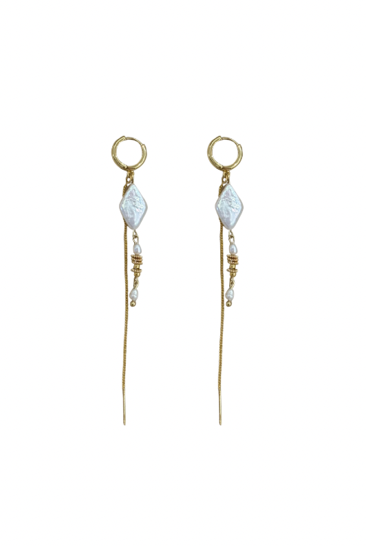 Mini Diamond Pearl Dangles