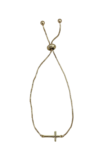 Gold Cross Pull Bracelet