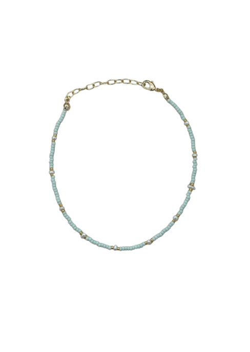 Blue Fresh shimmer pearl anklet