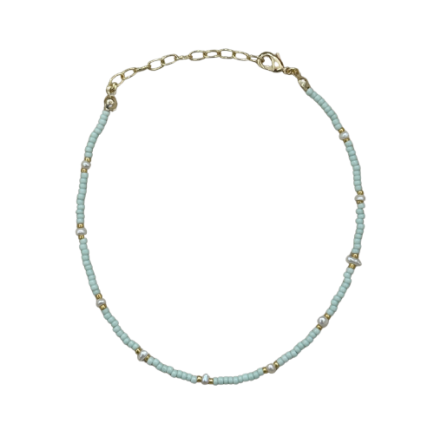 White Fresh Shimmer Pearl Anklet