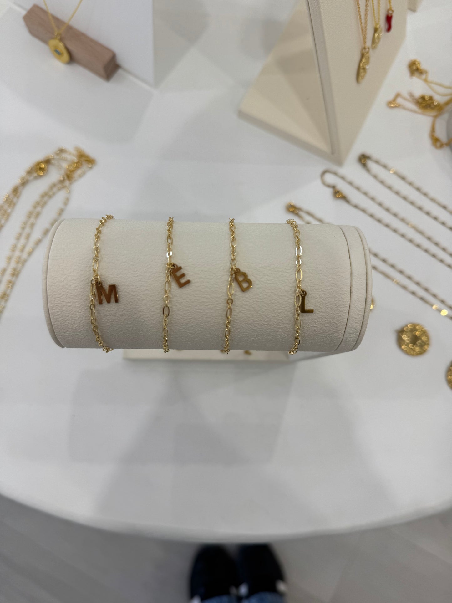 Initial charm bracelet