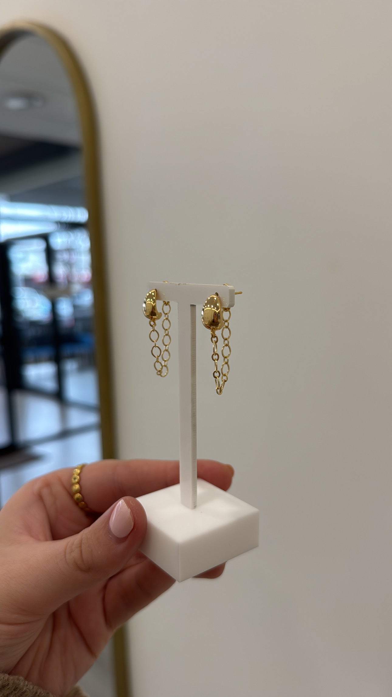 bubble chain earrings