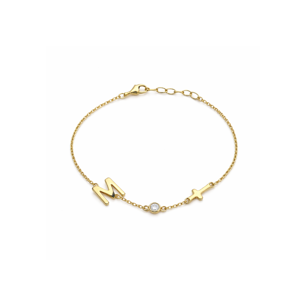 Cross Letter Bracelet