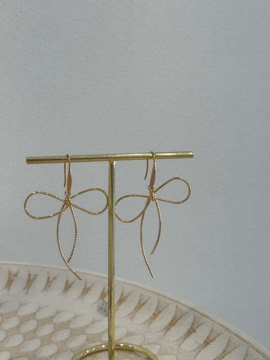 Gold Bow Dangles