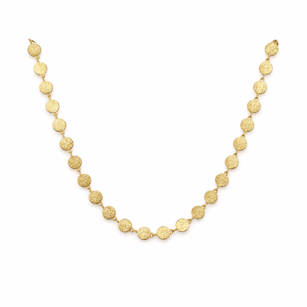 Hammered Disc Necklace