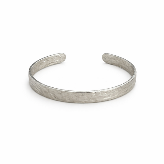 Silver Hammered Cuff