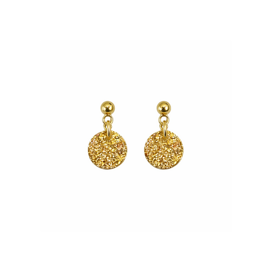 gold hammered studs