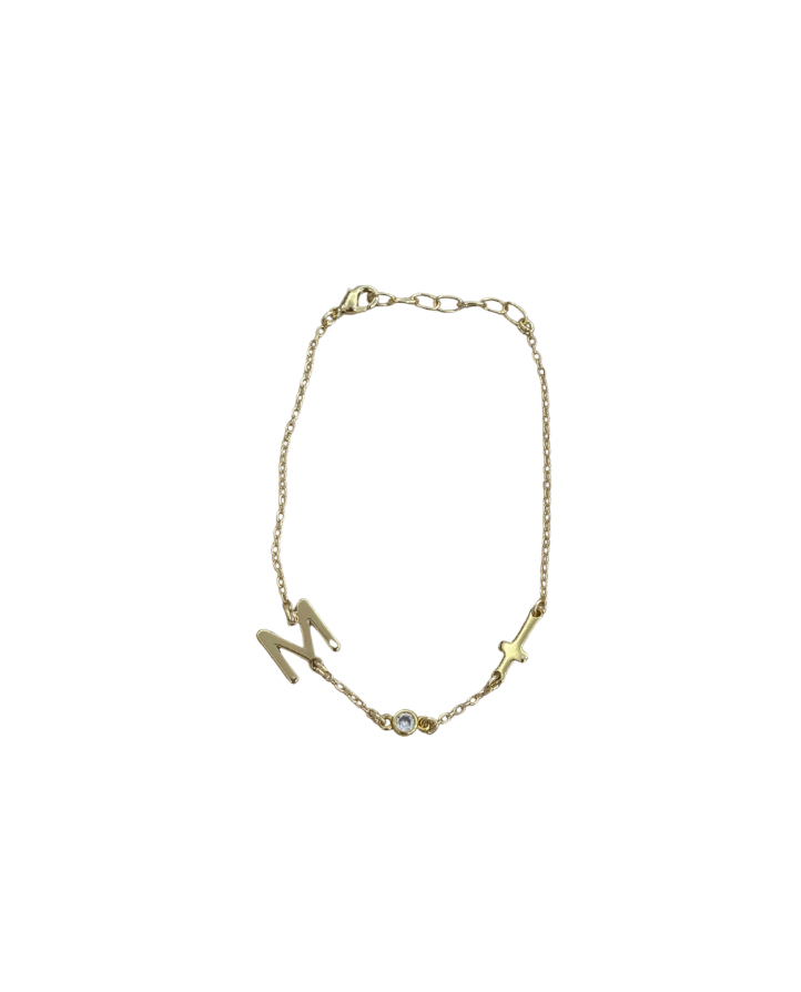 Cross Letter Bracelet