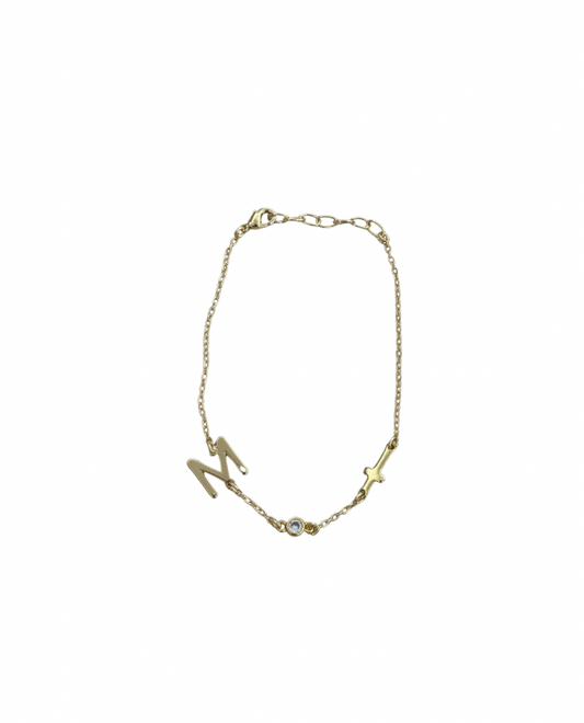 Cross Letter Bracelet