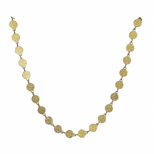 Hammered Disc Necklace