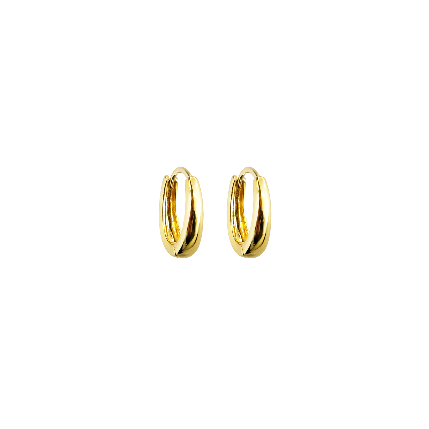 Gold Oval Hoops