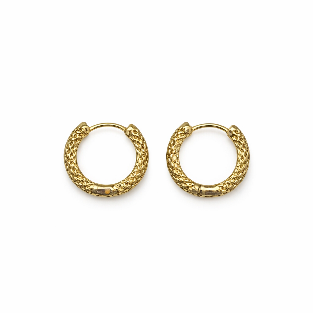 Gold Fishtale Hoops