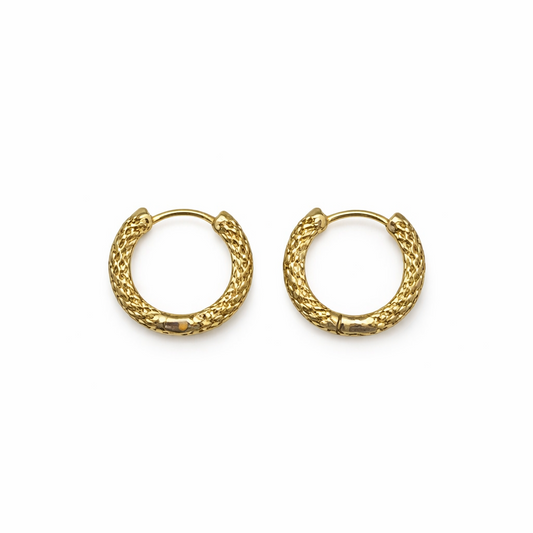 Gold Fishtale Hoops