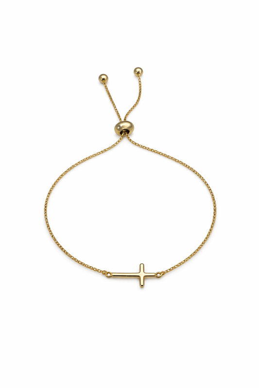 Gold Cross Pull Bracelet