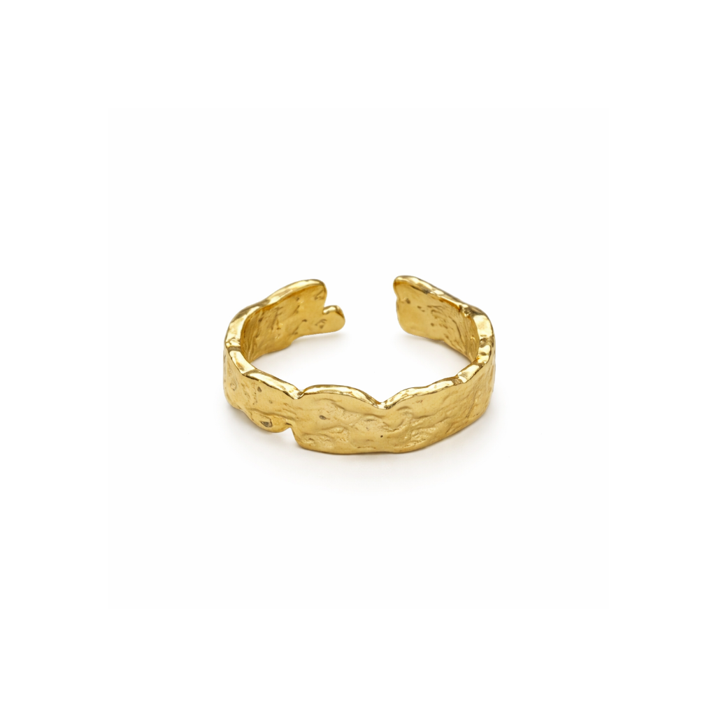 Hammered gold ring