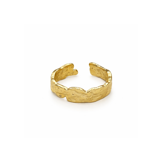 Hammered gold ring