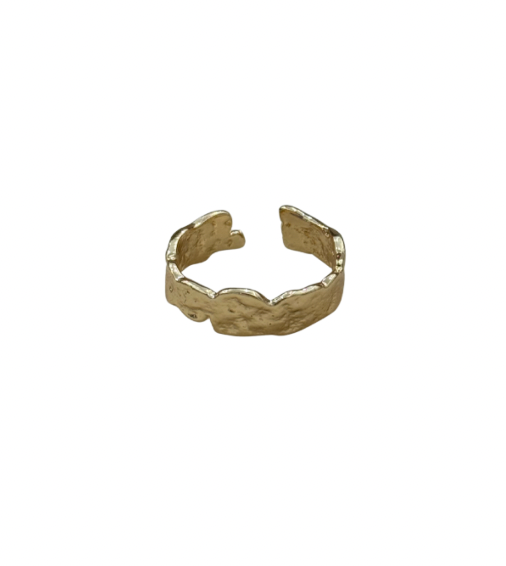 Hammered gold ring