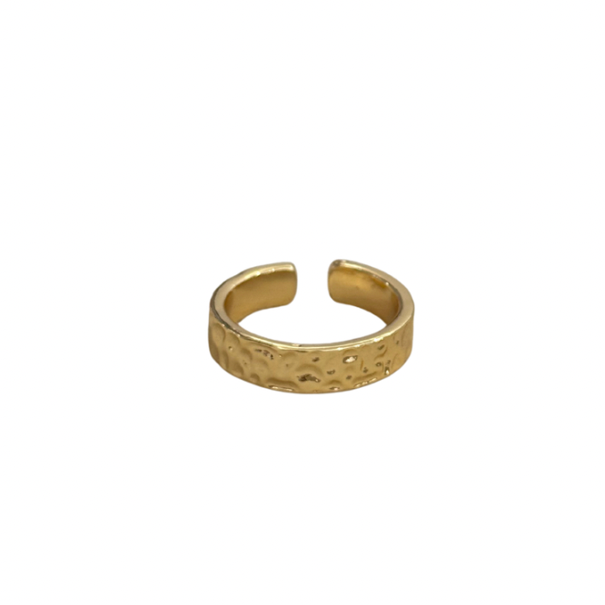 Thick Hammered ring