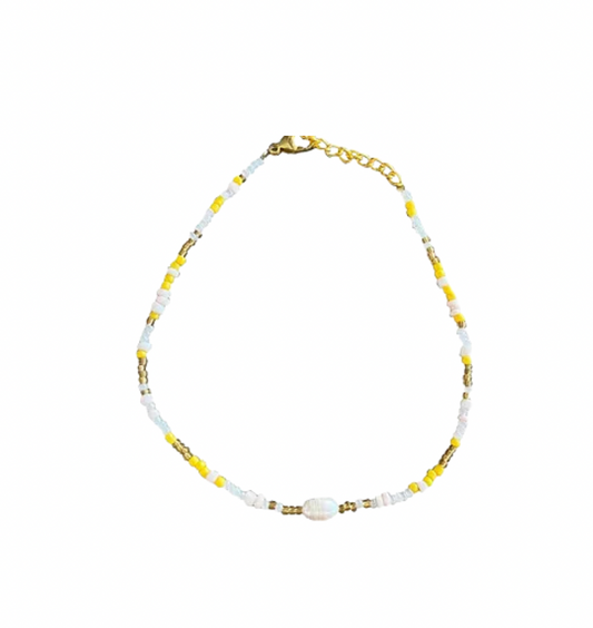 Pastel pearl anklet