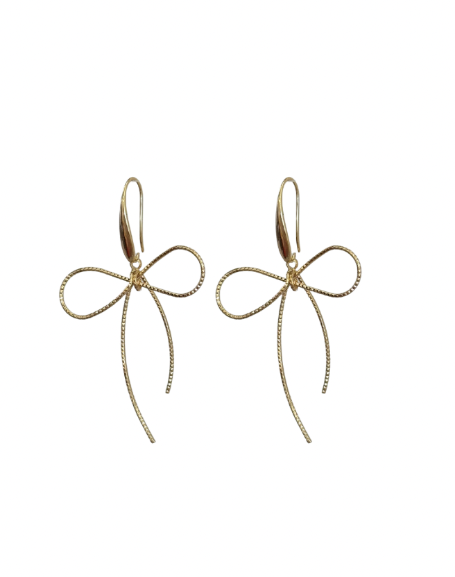 Gold Bow Dangles