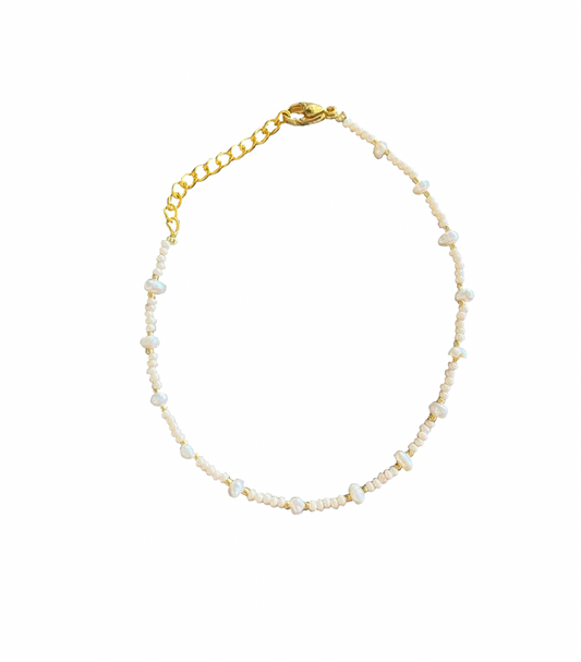 Mint Fresh Shimmer pearl anklet