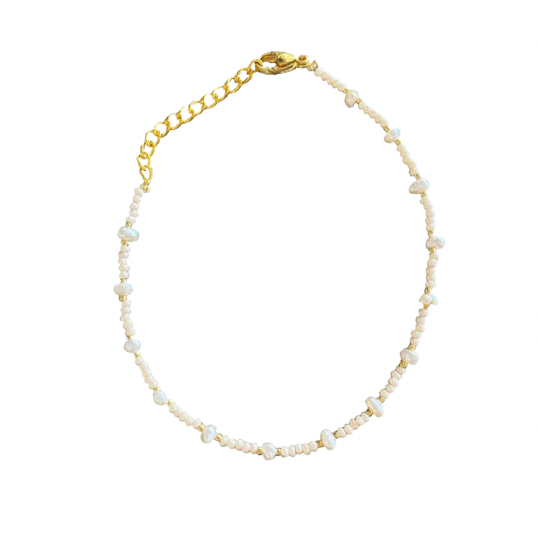 Blue Fresh shimmer pearl anklet