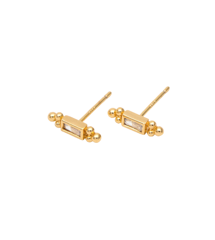 Gold bar studs