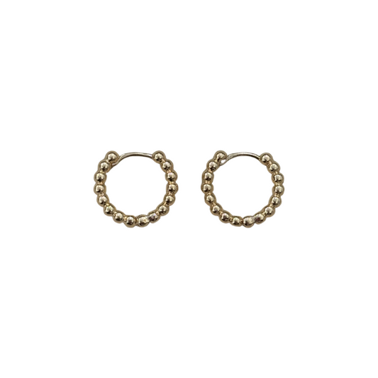 Gold beaded hoops
