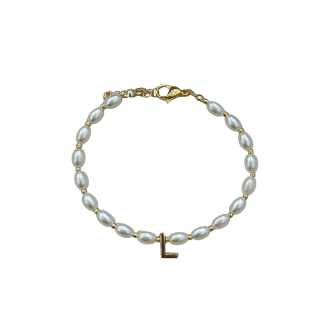 Pearl Letter Bracelet