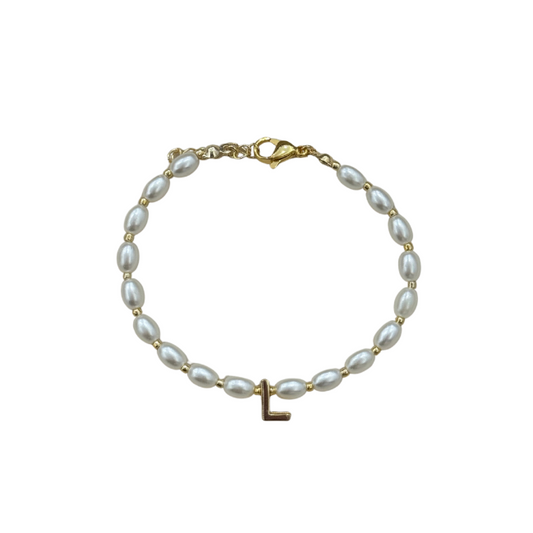 Pearl Letter Bracelet